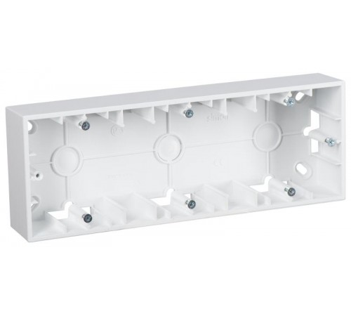 Simon 15 Белый Монтажная коробка для накладного монтажа, 3 поста  1590753-030  Simon