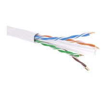 Кабель витая пара кат. 6 неэкранированный U/UTP, 4 пары, нг(А)-LS, цвет внешней оболочки белый, коробка 305 м  RN6UUK02WH  DKC