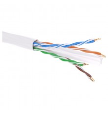 Кабель витая пара кат. 6 неэкранированный U/UTP, 4 пары, для одиночной прокладки, ПВХ, цвет внешней оболочки белый, коробка 305 м  RN6UUKPVWH  DKC