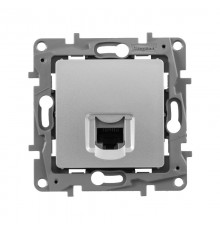 Etika Алюминий Розетка компьютерная RJ45, категория 5е UTP  672441  Legrand