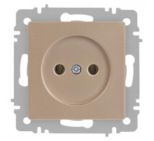 Розетка Intro Accent 6-201-04 2P, 16А-250В, IP20, СУ, шампань  Б0063663  Intro