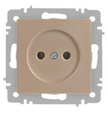 Розетка Intro Accent 6-201-04 2P, 16А-250В, IP20, СУ, шампань  Б0063663  Intro