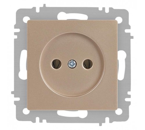 Розетка Intro Accent 6-201-04 2P, 16А-250В, IP20, СУ, шампань  Б0063663  Intro