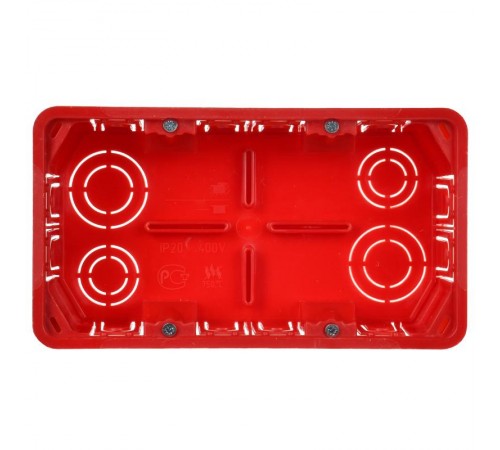 Коробка распределительная с/у 172х96x45 КМ41026 пластиковые лапки, с крышкой (для полых стен)  UKG11-172-096-045-P  IEK