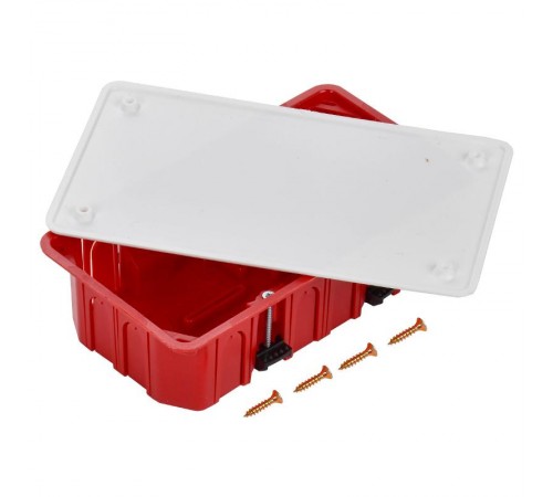 Коробка распределительная с/у 172х96x45 КМ41026 пластиковые лапки, с крышкой (для полых стен)  UKG11-172-096-045-P  IEK