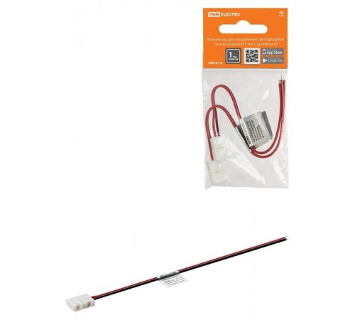 Коннектор для соединения светодиодной ленты шириной 8 мм с драйвером, (уп. 2 шт)  SQ0331-0401  TDM