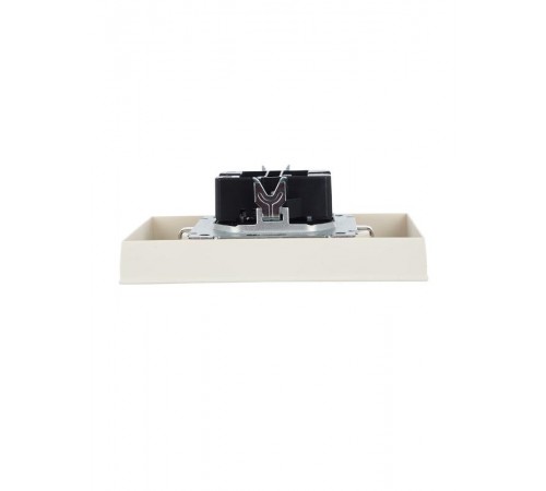 BRITE Розетка 2-ая с заземлением со шторками 16А в сборе РСш12-3-БрКр бежевый  BR-R24-16-K10-F  IEK