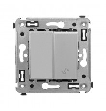 Диммер кнопочный в стену для LED ламп, "Avanti", "Закаленная сталь"  4404343  DKC