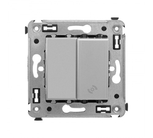 Диммер кнопочный в стену для LED ламп, "Avanti", "Закаленная сталь"  4404343  DKC