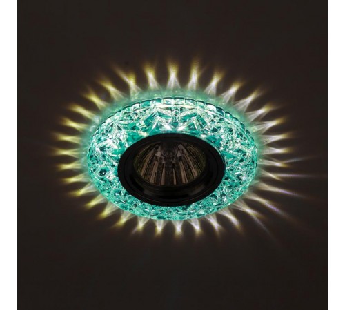 Светильник точечный встраиваемый под лампу DK LD4 MR16 50Вт GU5.3 голубой с подсветкой  Б0028087  ЭРА