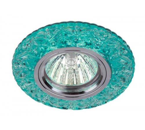 Светильник точечный встраиваемый под лампу DK LD4 MR16 50Вт GU5.3 голубой с подсветкой  Б0028087  ЭРА