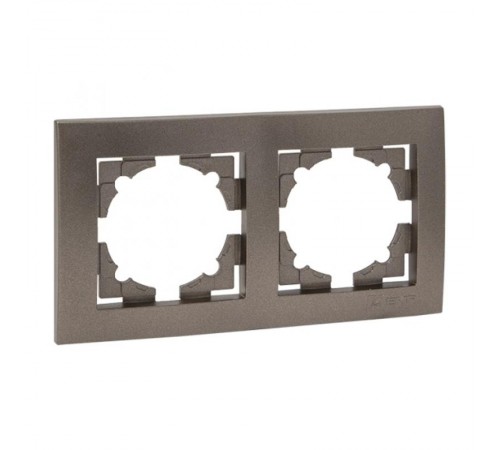 Валенсия Рамка 2-местная графит EKF   EWM-G-302-60   EKF