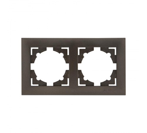 Валенсия Рамка 2-местная графит EKF   EWM-G-302-60   EKF