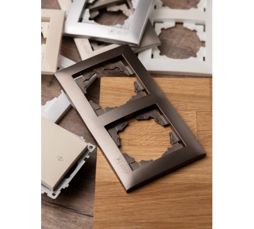 Валенсия Рамка 2-местная графит EKF   EWM-G-302-60   EKF