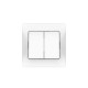 Glossa Белый Выключатель 2-клавишный, сх.5, 10АХ, (в сборе с рамкой), быстрозажимные клеммы  GSL000152S  SE