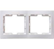 КВАРТА Белый Рамка 2-местная горизонтальная РГ-2-КБ  EMK20-K01-DM  GENERICA