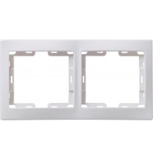 КВАРТА Белый Рамка 2-местная вертикальная РВ-2-КБ  EMK21-K01-DM  GENERICA