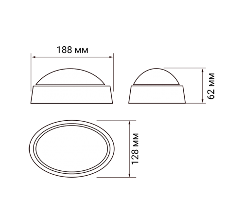 Светильник светодиодный пылевлагозащищенный для ЖКХ ДПБ PBH-PC-OA 8Вт 4000К IP65 белый овал опал  1024565  Jazzway