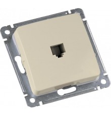 Розетка телефонная скрытой установки, механизм, цвет слоновая кость  РСТ-400-01  HEGEL