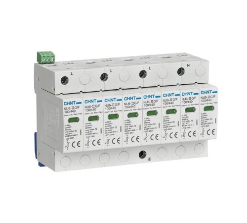 Ограничитель имп. перенапр. NU6-IIG 4Р In=40kA Uc=440B Im=100kA (R)  368976  CHINT