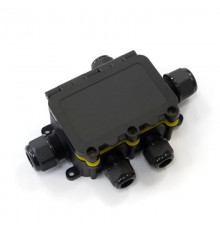 Распределительная коробка с откидной крышкой 5-вводная IP68 ПА66 40А 450В d3,5-12 мм 131х95х37  PR08.13154  Промрукав