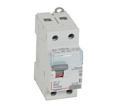 Выключатель дифференциальный (УЗО) DX3-ID 2п 80А 30мА тип A  411557  Legrand
