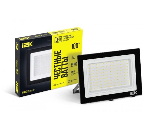 Прожектор светодиодный СДО 06-100 IP65 4000К черный IEK  LPDO601-100-40-K02  IEK