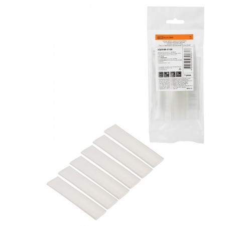 Набор трубок термоусаживаемых, клеевых ТТк(3:1) "Моноцвет, прозрачный 12,7/4,3 "  SQ0548-3108  TDM