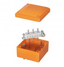 Коробка распределительная пластиковая FS огн., IP56,100х100х50мм, 5р, 450V,10A, 6мм.кв. с гладкими стенками и клеммниками  FSB10506  DKC