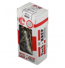 Саморезы универсальные 60х4,0 мм (200 шт) желтые - коробка с окном ( 0,61 кг)  102248  Tech-KREP