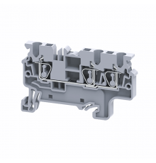 Клемма с тремя контактами пружинная OptiClip СХ-2,5-TRIPLET-I-серый  289747  КЭАЗ