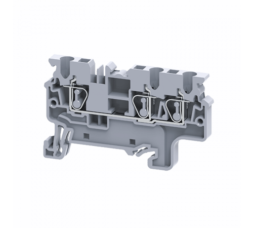 Клемма с тремя контактами пружинная OptiClip СХ-2,5-TRIPLET-I-серый  289747  КЭАЗ