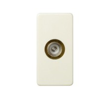 Simon 27 Розетка TV одиночная, под пайку, узкий модуль, S27, слоновая кость  27475-31  Simon