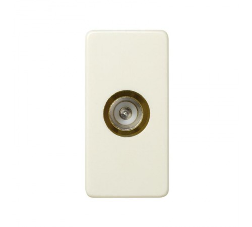 Simon 27 Розетка TV одиночная, под пайку, узкий модуль, S27, слоновая кость  27475-31  Simon