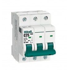 Выключатель автоматический без теплозащиты трехполюсный ВА-103М 3P 25А характеристика C 6кА  12522DEK  Dekraft