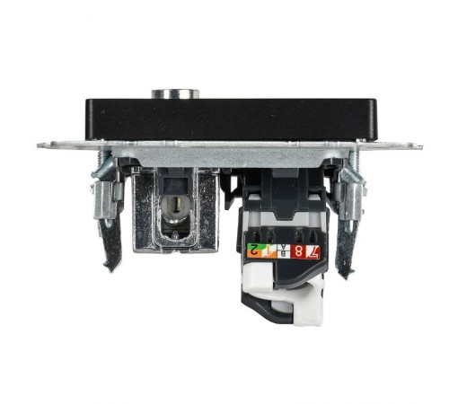 BRITE Розетка двойная TV+RJ45 кат.5E РТВ/РК12-БрЧ черный  BR-AK20-1-K02  IEK
