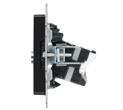 BRITE Розетка двойная TV+RJ45 кат.5E РТВ/РК12-БрЧ черный  BR-AK20-1-K02  IEK