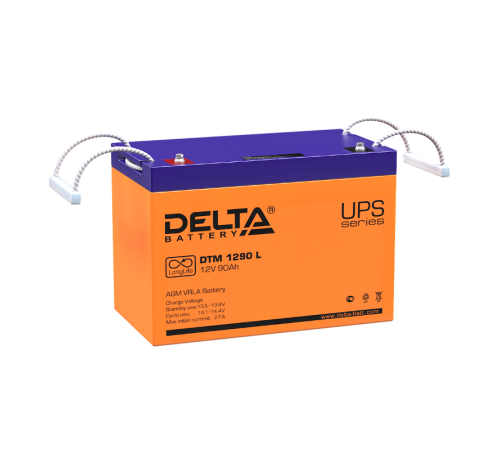 Акумуляторная батарея UPS серии DTM 1290 L 12В/90Ач  DTM 1290 L  DELTA