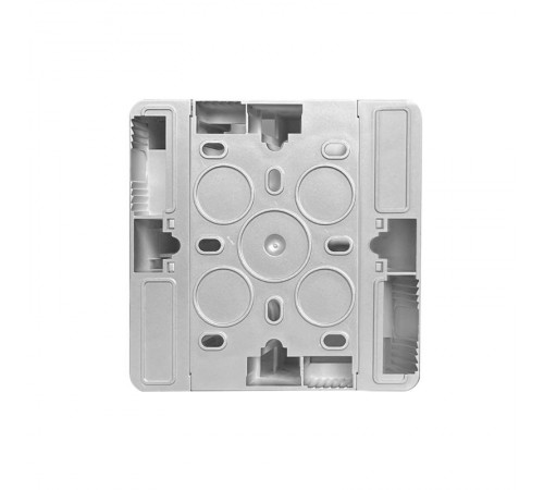 Коробка накладная квадратная на 1 пост, 86х86 (серебристый)  201331  SPL