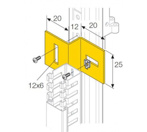 Кронштейн для перф. кабель-канала (100шт)  EV1130  ABB
