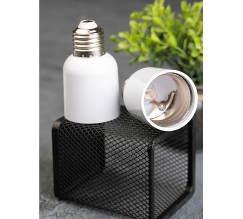 Переходник Е27-Е40 белый PROxima  AD-E27-E40-w  EKF