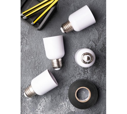 Переходник Е27-Е40 белый PROxima  AD-E27-E40-w  EKF