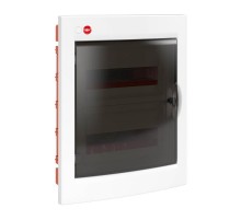 Щиток встраиваемый с дверцей, 24 модулейIP41, белый с клеммным блоком 2х87508 и замком  81924  DKC