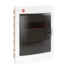 Щиток встраиваемый с дверцей, 24 модулейIP41, белый с клеммным блоком 2х87508 и замком  81924  DKC