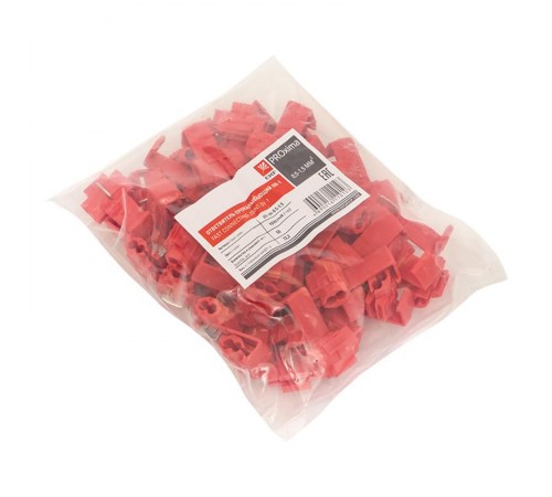 Ответвитель прокалывающий ОВ-1 0,5-1,5 мм2 красный (50шт.) EKF PROxima  plc-ov-0.5-1.5  EKF