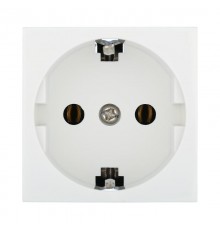 Розетка с з/к, без шторок (белый) LK45  851304  Ecoplast