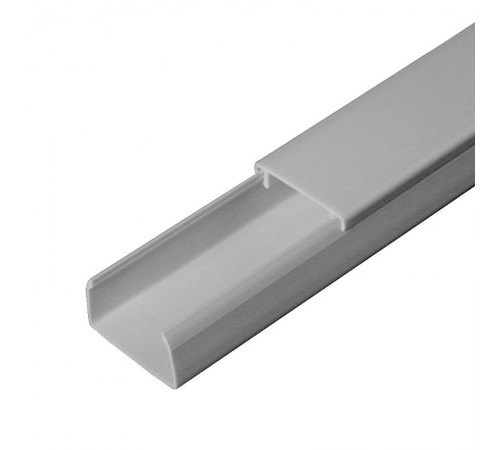 Кабель-канал серый RAL 7035 25х16 (80м/уп) 2-й замок в п/э  PR03.0072  Промрукав