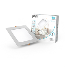 Светильник  Basic Downlight квадрат 18W 1600lm 4000K 170-260V IP20 170*26 белый LED 1/60  9031420218  Gauss
