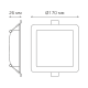 Светильник  Elementary Downlight квадрат 20W 1700lm 4000K 170-260V IP20 170*26 белый LED 1/60  998420218  Gauss