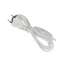 Шнур сетевой 1.8М с выключателем без розетки белый  06-3251  REXANT